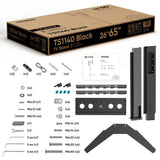 TV Stand for 26"-65" screens up to 75 lbs TVs ONKRON TS1140, Black