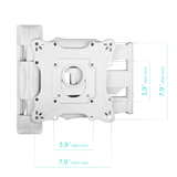 Full Motion TV Wall Mount for 17" to 43-inch Screens up to 77 lbs ONKRON NP28, White