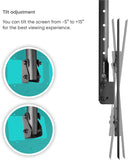 Ceiling TV Mount Tilt Swivel for 32" to 80-inch Screens up to 150 lb ONKRON N2L, Black