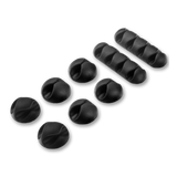 Cable Management Clips & Fastening Tape Pack of 8 Clips 1 Tape ONKRON CM1, Black