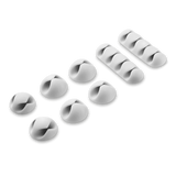 Cable Management Clips & Fastening Tape Pack of 8 Clips 1 Tape ONKRON CM1, White