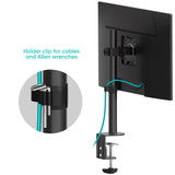Monitor Desk Mount for 13"-34" Screens up to 17.6 lb. ONKRON D101E, Black