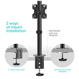 Monitor Desk Mount for 13"-34" Screens up to 17.6 lb. ONKRON D101E, Black