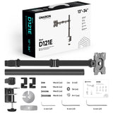 Monitor Arm Mount for 13 to 34-Inch Computer Screens up to 17.6 lb. ONKRON D121E, Black