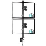 Dual Monitor Mount for 2 Screens up to 35.2 lb. Stacked ONKRON D208E, Black