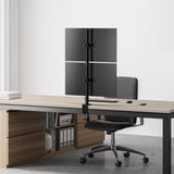 Dual Monitor Mount for 2 Screens up to 35.2 lb. Stacked ONKRON D208E, Black