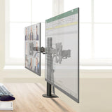 Dual Monitor Mount for 13"-32" Screens up to 17.6 lb. Each ONKRON D221E, Black