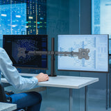 Dual Monitor Mount for 13"-32" Screens up to 17.6 lb. Each ONKRON D221E, Black