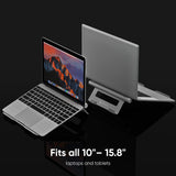 Aluminum Laptop Stand Holder Adjustable for 10"-15.8" Laptops ONKRON DN01, Silver