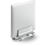 Vertical Laptop Stand Adjustable Dock for Laptops up to 15.8” ONKRON DN02, Silver