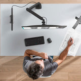 Monitor Desk Mount for 13"-32" LED LCD Monitors up to 19.8 lb. ONKRON G100, Black