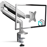 Monitor Desk Mount for 13"-34" LED LCD Monitors up to 19.8 lb. ONKRON G100, Silver