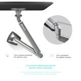 Monitor Desk Mount for 13"-34" LED LCD Monitors up to 19.8 lb. ONKRON G100, Silver