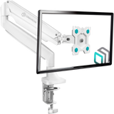 Monitor Desk Mount for 13"-32" LED LCD Monitors up to 19.8 lb. ONKRON G100, White