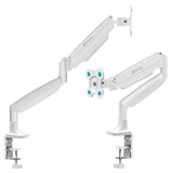 Monitor Desk Mount for 13"-32" LED LCD Monitors up to 19.8 lb. ONKRON G100, White