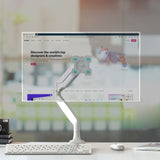 Monitor Desk Mount for 13"-32" LED LCD Monitors up to 19.8 lb. ONKRON G100, White