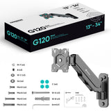 Full Motion Gas Spring TV Wall Mount for 13" to 32-inch Screens up to 17.6 lbs ONKRON G120, Black