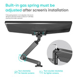 Full Motion Gas Spring TV Wall Mount for 13" to 32-inch Screens up to 17.6 lbs ONKRON G150, Black
