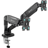 Dual Monitor Desk Mount for 13"-32" Screens up to 17.6 lb. Each ONKRON G160, Black