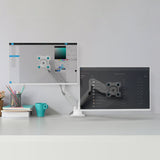 Dual Monitor Desk Mount Stand for 13"-32" Screens up to 19.8 lb. ONKRON G200, Silver