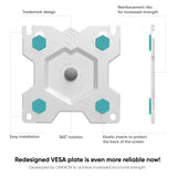 Dual Monitor Desk Mount Stand for 13"-32" Screens up to 19.8 lb. ONKRON G200, Silver