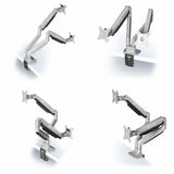 Dual Monitor Desk Mount Stand for 13"-32" Screens up to 19.8 lb. ONKRON G200, Silver