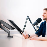 Monitor Arm Desktop Mount for 13”-32" Screens up to 17.6 lb. ONKRON G50, Black