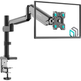 Single Monitor Desk Mount for 13'' to 34 Inch LCD LED Screens up to 26.5 lbs. ONKRON G75, Black.