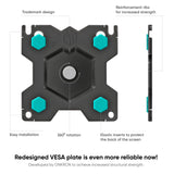 Monitor Desk Mount for 13"-32" LCD LED OLED Screens up to 17.6 lb. ONKRON G80, Black