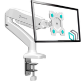 Monitor Desk Mount for 13"-32" LCD LED OLED Screens up to 17.6 lb. ONKRON G80, White