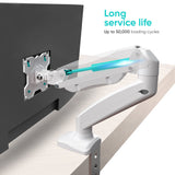 Monitor Desk Mount for 13"-32" LCD LED OLED Screens up to 17.6 lb. ONKRON G80, White
