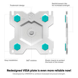 Monitor Desk Mount for 13"-32" LCD LED OLED Screens up to 17.6 lb. ONKRON G80, White