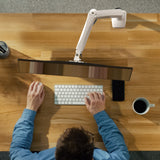 Monitor Desk Mount for 13"-32" LCD LED OLED Screens up to 17.6 lb. ONKRON G80, White