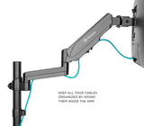 Dual Monitor Arm Desk Mount for 13”-32" Screens up to 17.6 lb. ONKRON G140, Black