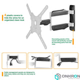 Full Motion TV Wall Mount for 32" to 65-inch Screens up to 77 lbs ONKRON M4, Black