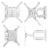 Full Motion TV Wall Mount for 32" to 65-inch Screens up to 77 lbs ONKRON M4, White