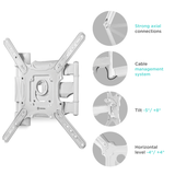 Full Motion TV Wall Mount for 32" to 65-inch Screens up to 77 lbs ONKRON M4, White