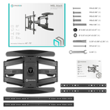 Full Motion TV Wall Mount for 40" to 75-inch Screens up to 100 lbs ONKRON M6L, Black