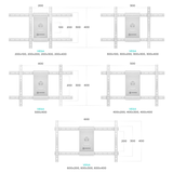 Full Motion TV Wall Mount for 40" to 75-inch Screens up to 100 lbs ONKRON M6L, White