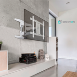 Full Motion TV Wall Mount for 40" to 75-inch Screens up to 100 lbs ONKRON M6L, White