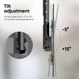 Ceiling TV Mount Tilt Swivel for 32" to 80-inch Screens up to 150 lb ONKRON N1L, Black