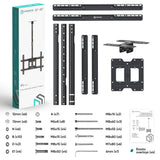 Ceiling TV Mount Tilt Swivel for 32" to 80-inch Screens up to 150 lb ONKRON N1L, Black