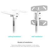 Ceiling TV Mount Tilt Swivel for 32" to 80-inch Screens up to 150 lb ONKRON N1L, White