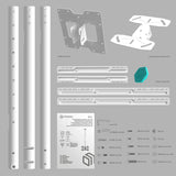 Ceiling TV Mount Tilt Swivel for 32" to 80-inch Screens up to 150 lb ONKRON N1L, White