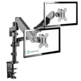 Dual Monitor Arm Desk Mount for 13”-32" Screens up to 17.6 lb. ONKRON G140, Black