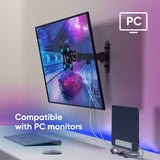 Full Motion TV Wall Mount for 10" to 35-inch Screens up to 44 lbs ONKRON R2, Black