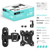 Full Motion TV Wall Mount for 10" to 35-inch Screens up to 44 lbs ONKRON R2, Black