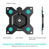 Tilt Swivel TV Wall Mount for 10" to 35-inch Screens up to 55 lbs ONKRON R3, Black