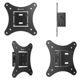 Tilting TV Wall Mount for 10"-27"  up to 44 lbs Flat Panel TVs Digital Panels ONKRON SN31, Black