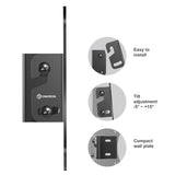 Tilting TV Wall Mount for 10"-27"  up to 44 lbs Flat Panel TVs Digital Panels ONKRON SN31, Black